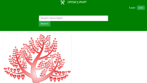 openclipart圖庫：Simple Hearts Tree 12 No Background-資源代表圖