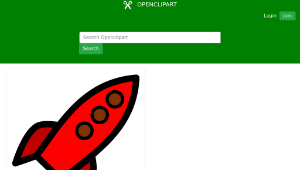 openclipart圖庫：Rocket - red-資源代表圖