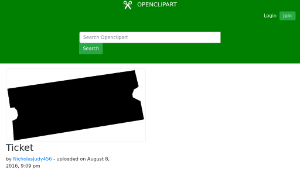 openclipart圖庫：Ticket-資源代表圖