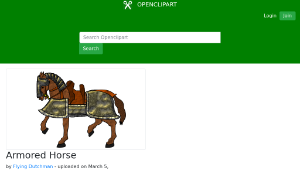 openclipart圖庫：Armored Horse-資源代表圖