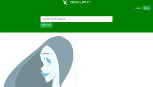 openclipart圖庫：Cartoon Lady Profile-資源代表圖