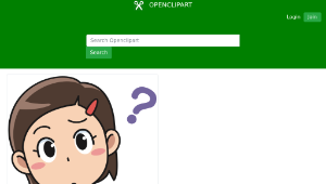 openclipart圖庫：Perplexed Female (#6)縮圖