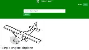 openclipart圖庫：Single engine airplane縮圖