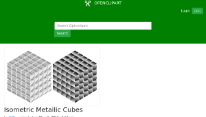 openclipart圖庫：Isometric Metallic Cubes縮圖