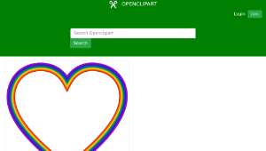 openclipart圖庫：Rainbow Heart-資源代表圖