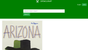 openclipart圖庫：Vintage Travel Poster Arizona 3縮圖