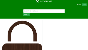 openclipart圖庫：Wood Lock remix縮圖