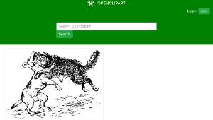 openclipart圖庫：Dogs fighting-資源代表圖