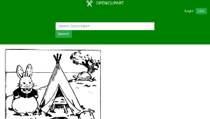 openclipart圖庫：Rabbit and Tipi