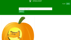 openclipart圖庫：Girl pumpkin縮圖