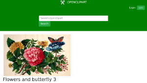 openclipart圖庫：Flowers and butterfly 3-資源代表圖