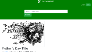 openclipart圖庫：Mother's Day Title