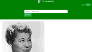 openclipart圖庫：Ella Fitzgerald 1962-資源代表圖