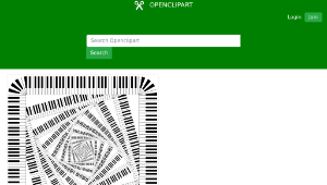 openclipart圖庫：Piano Keys Rounded Square Vortex 2-資源代表圖