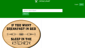 openclipart圖庫：Breakfast In Bed
