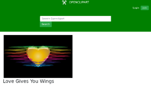 openclipart圖庫：Love Gives You Wings縮圖