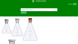 openclipart圖庫：Erlenmeyerkolben mit Schliff-資源代表圖