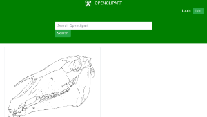 openclipart圖庫：Horse Skull Medical縮圖