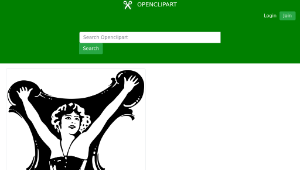 openclipart圖庫：Lady with Hands Up-資源代表圖