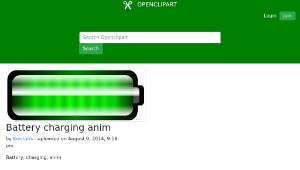 openclipart圖庫：Battery charging anim-資源代表圖