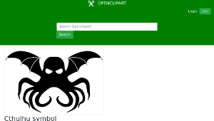 openclipart圖庫：Cthulhu symbol-資源代表圖
