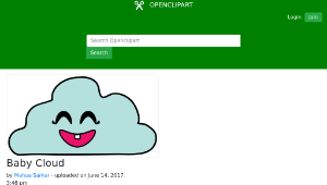 openclipart圖庫：Baby Cloud-資源代表圖