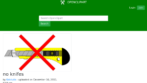 openclipart圖庫：no knifes縮圖