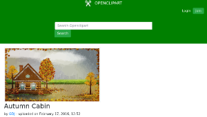 openclipart圖庫：Autumn Cabin-資源代表圖
