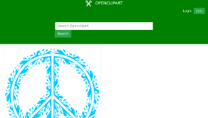 openclipart圖庫：Aqua Peace Sign縮圖