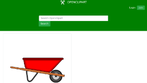 openclipart圖庫：Red Wheelbarrow-資源代表圖