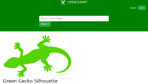 openclipart圖庫：Green Gecko Silhouette-資源代表圖