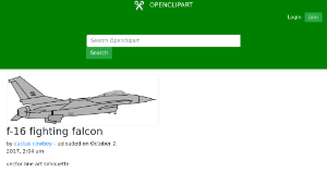 openclipart圖庫：f-16 fighting falcon-資源代表圖