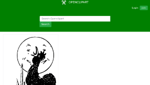 openclipart圖庫：Rooster Moon Face縮圖