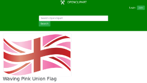 openclipart圖庫：Waving Pink Union Flag縮圖