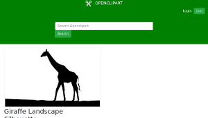 openclipart圖庫：Giraffe Landscape Silhouette-資源代表圖