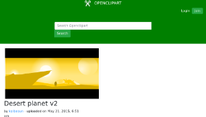openclipart圖庫：Desert planet v2-資源代表圖