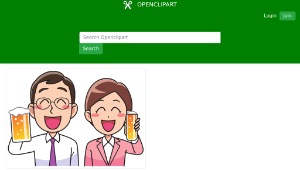 openclipart圖庫：Business drinking party-資源代表圖