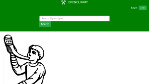 openclipart圖庫：Anglo-saxon minstrel 2