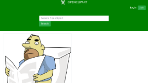 openclipart圖庫：Man on Toilet-資源代表圖