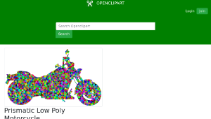 openclipart圖庫：Prismatic Low Poly Motorcycle-資源代表圖