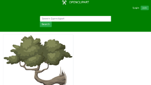 openclipart圖庫：Alpine Landscape Mountain Bonsai 01a Al1
