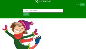 openclipart圖庫：Girl Skating縮圖