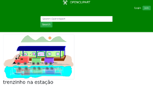 openclipart圖庫：trenzinho na estação-資源代表圖