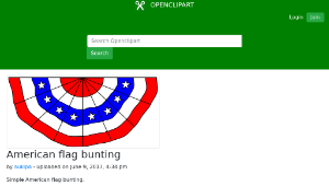 openclipart圖庫：American flag bunting縮圖