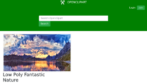 openclipart圖庫：Low Poly Fantastic Nature縮圖