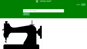 openclipart圖庫：Sewing Machine Silhouette-資源代表圖