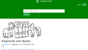 openclipart圖庫：Elephants and Books-資源代表圖