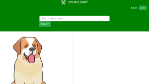 openclipart圖庫：dog - Saint Bernard-資源代表圖