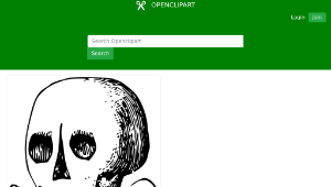 openclipart圖庫：Skull and Bones-資源代表圖