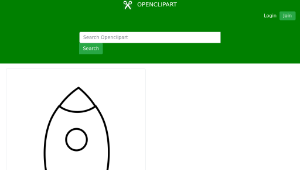 openclipart圖庫：Rocket coloring page縮圖